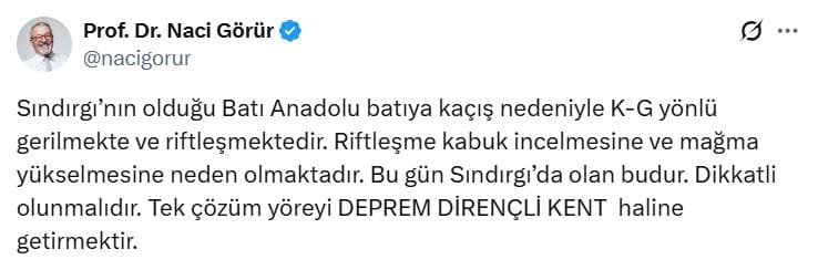 Naci Görür'den Sarsıcı Uyarı: Mağmanın Yükselişi Gece Rahatsız Edecek! 1 Naci Görür'den Sarsıcı Uyarı: Mağmanın Yükselişi Gece Rahatsız Edecek!