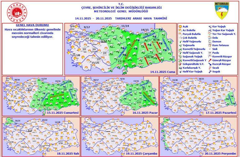 Sağanak ve kar yağışı uyarısı! Meteoroloji son güncel haritayı paylaştı