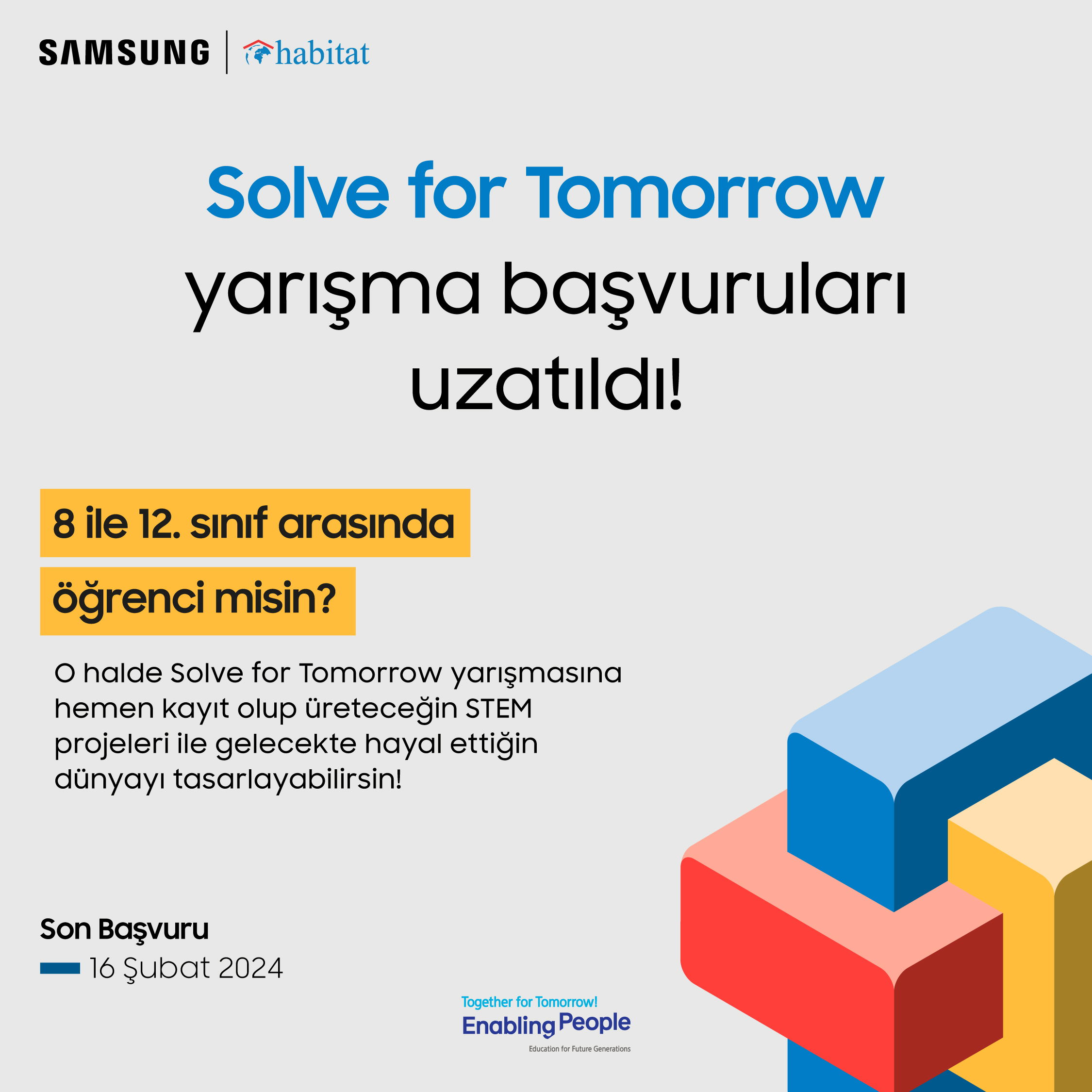 Samsung'un Solve for Tomorrow Yarışmasıyla Geleceği Şekillendir! 1 Samsung'un Solve for Tomorrow Yarışmasıyla Geleceği Şekillendir!