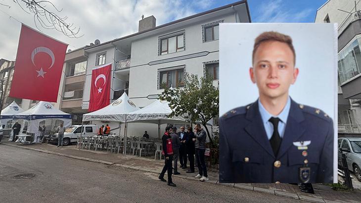 Şehit pilot Cüneyt Kandemir’in Ankara’daki baba evinde yas
