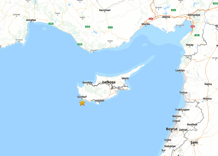 Son dakika: Akdeniz'de korkutan deprem! 1 Son dakika: Akdeniz'de korkutan deprem!