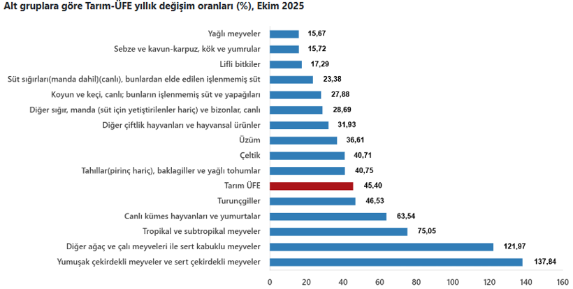 Son dakika: TÜİK açıkladı! Çiftçinin ekim ayı enflasyonu belli oldu 2 Son dakika: TÜİK açıkladı! Çiftçinin ekim ayı enflasyonu belli oldu