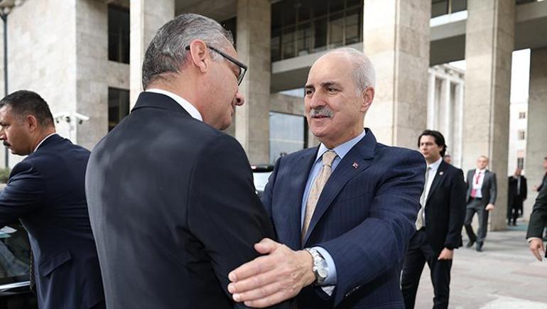 TBMM Başkanı Kurtulmuş, KKTC Cumhurbaşkanı Erhürman ile görüştü