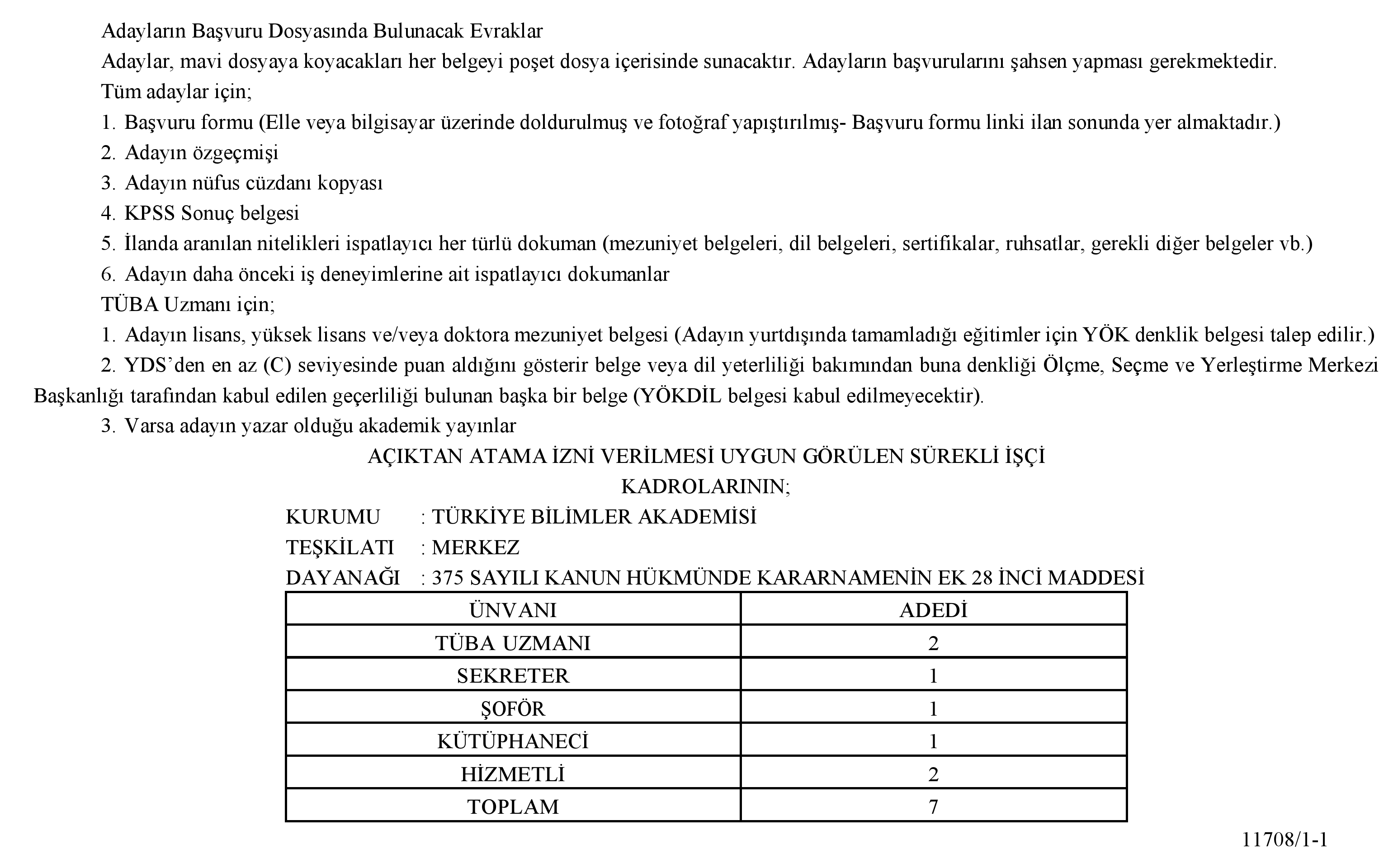 Türkiye Bilimler Akademisi Başkanlığı'ndan Heyecan Verici Fırsat: 7 Yeni Personel Alım İlanı!
