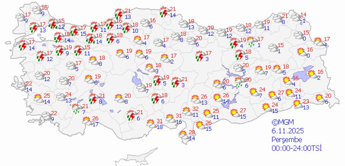 Türkiye'de Yağışlar Batı ve İç Bölgeleri Sarmalıyor: Sıcaklıklar Düşüşe Geçecek!
