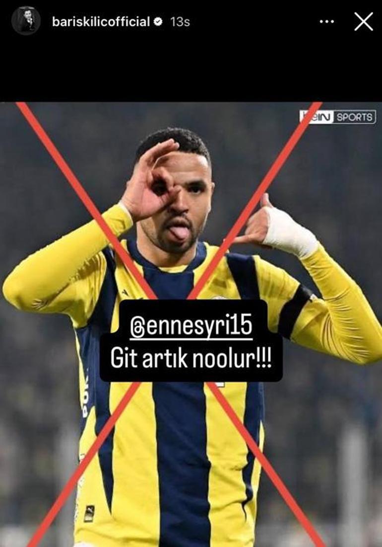 Ünlü oyuncu Barış Kılıç'tan Fenerbahçe maçı sonrası Youssef En-Nesyri'ye tepki