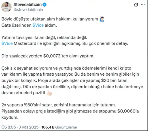 VICE ekibinden iddia: “Token dağıttığımız Türk fenomenler fiyatı düşürdü” 