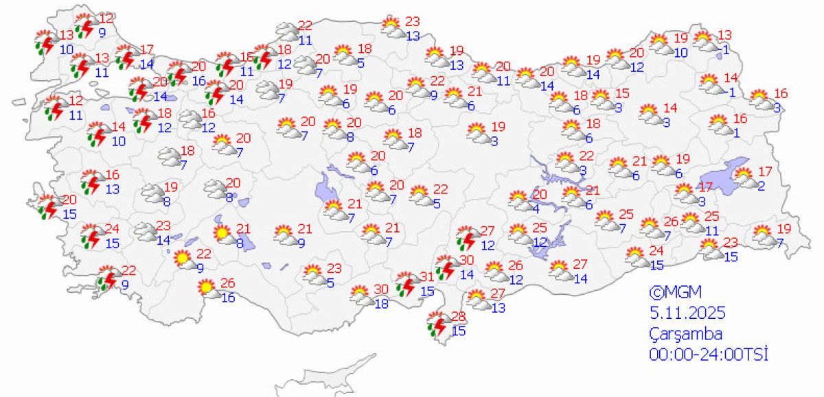 Yeni Haftada Batıda Sağanak, Doğuda Güneşli Hava Bekleniyor 7 Yeni Haftada Batıda Sağanak, Doğuda Güneşli Hava Bekleniyor