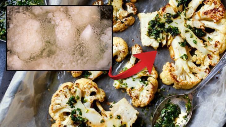 Yıllardır karnabahar haşlayanlar hata yapmış! Tüm tadını kaybediyor: Düz kesip fırınlayın