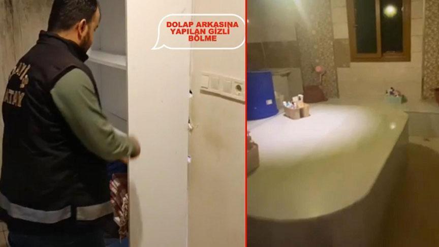 Masaj salonunda fuhuş baskını! 9 kadın gizli bölmeden çıktı